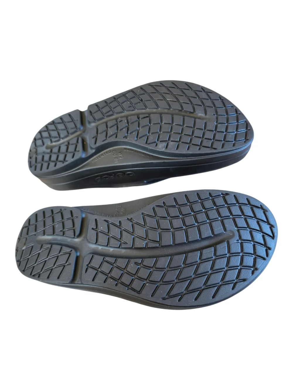 OOLALA OOFOS Black Platform Flip Flops Sandals Size 9 - Picture 7 of 8